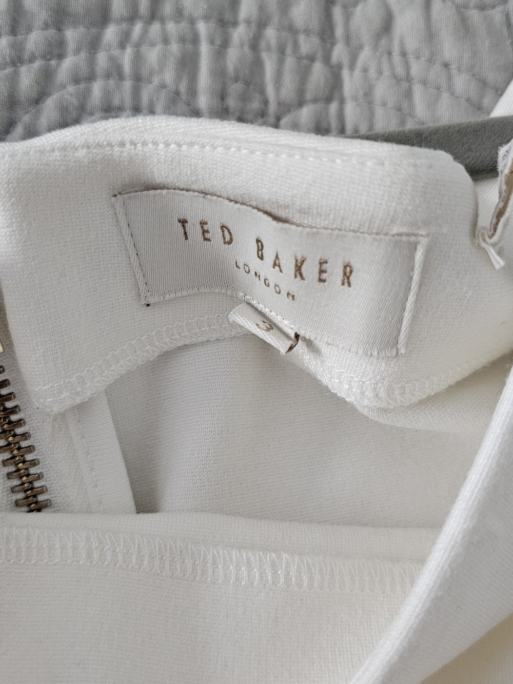 Ted Baker Cream Viscose Blend Garment with Care Label